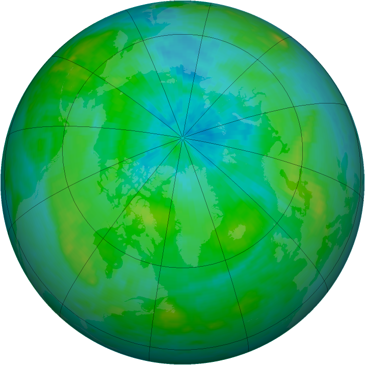Arctic ozone map for 04 September 1986